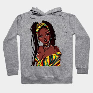 African Black Woman Ghana Roots Hoodie